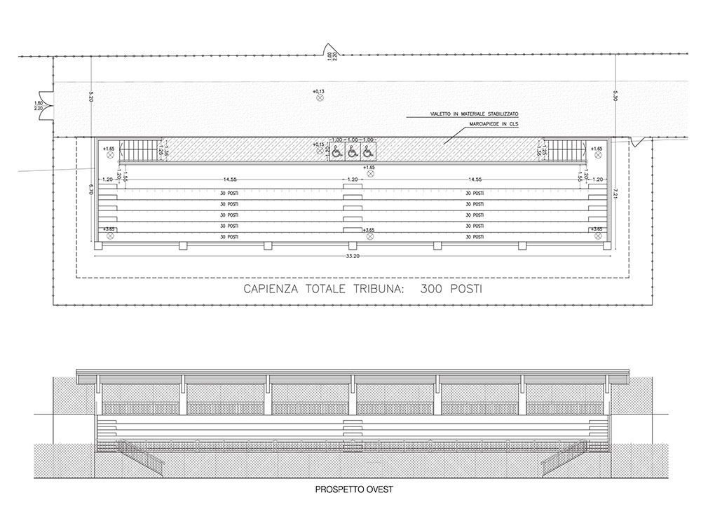 Ampliamento e riqualificazione impianto sportivo – tribune – Udine