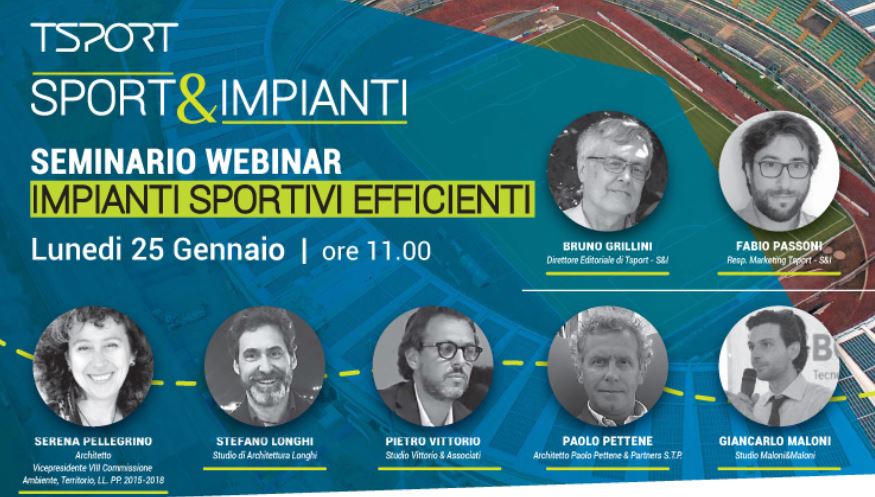 Seminario webinar: Impianti sportivi efficienti – Gennaio 2021