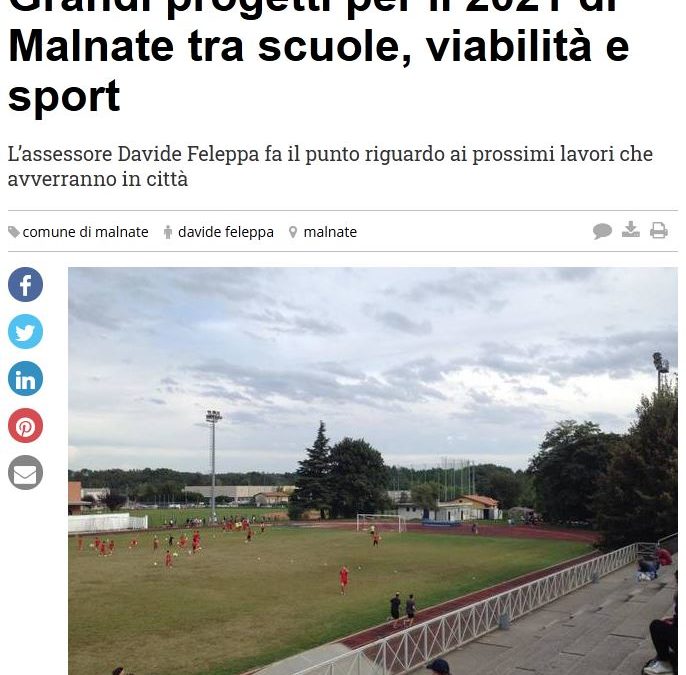 Riqualificazione Stadio comunale di via Gasparotto a Malnate