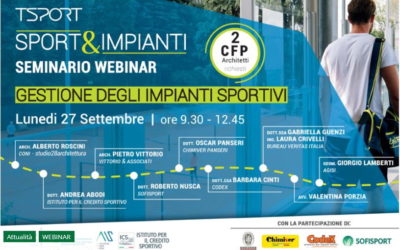 Seminario webinar: Gestione degli impianti sportivi – Settembre 2021