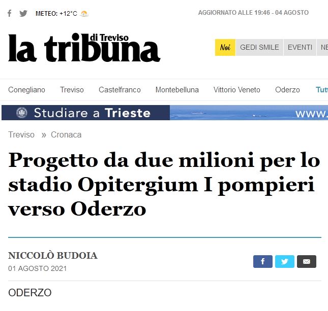 Riqualificazione Stadio “Opitergium” – Oderzo