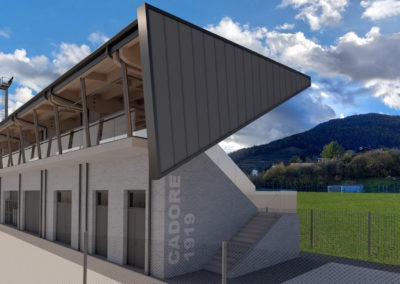 Nuove tribuna campo sportivo ed interventi correlati – Lozzo di Cadore (BL)