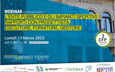 Seminario webinar: L’Ente pubblico e gli impianti sportivi – Marzo 2023